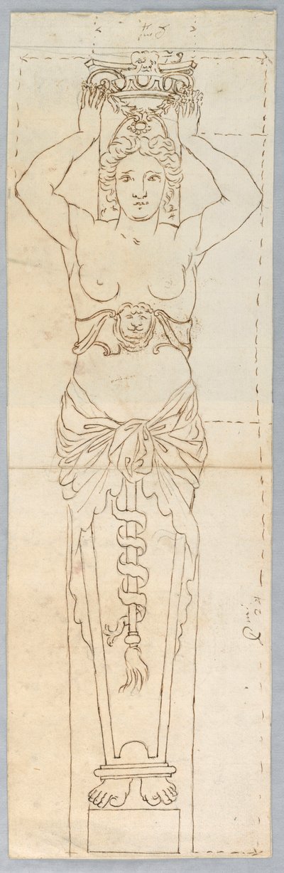 Design for a Caryatid by Unknown artist