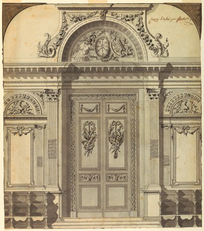 Design for a Church Wall Entrance by Unknown artist
