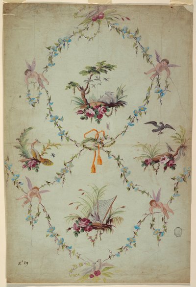 Design for a Silk Brocade by Unknown artist