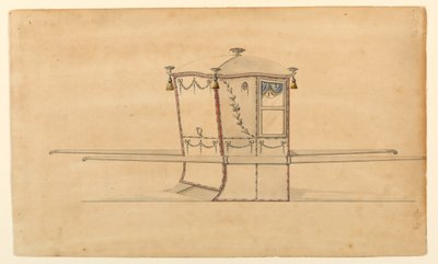 Design for a Sedan Chair by Unknown artist
