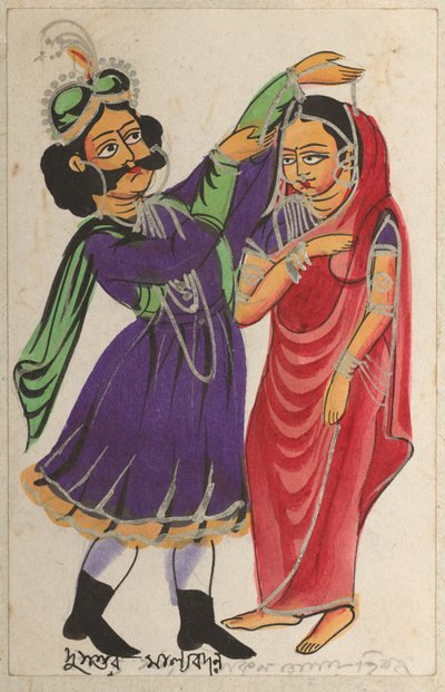 Dusmanta Garlanding Shakumtala by Unknown artist