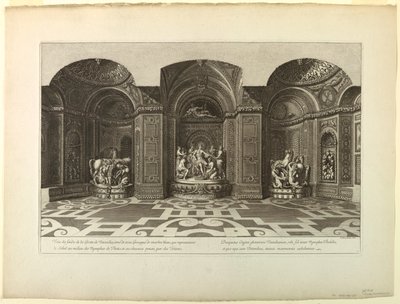 Engraving: Versailles, Grotto, Interior by Unknown artist