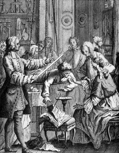 Experiment on Electricity by Abbé Nollet by Unknown artist