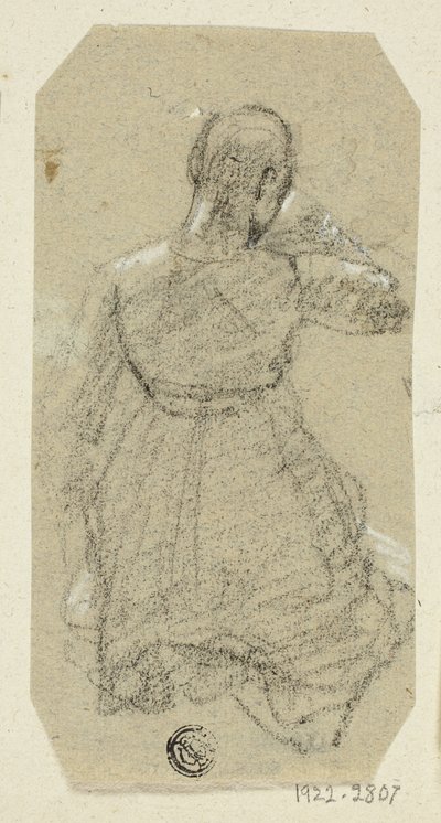 Female Figure Kneeling, Seen from Behind by Unknown artist