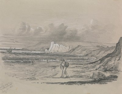Fishermen at White Cliff Bay by Unknown artist