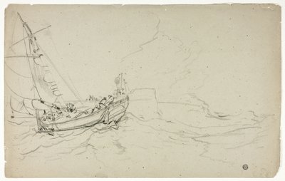 Fishing Boats at Sea by Unknown artist