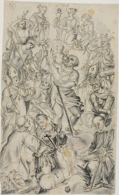 Fourteen Auxiliary Saints by Unknown artist