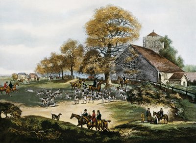 Fox Hunting in Surrey, Great Britain by Unknown artist