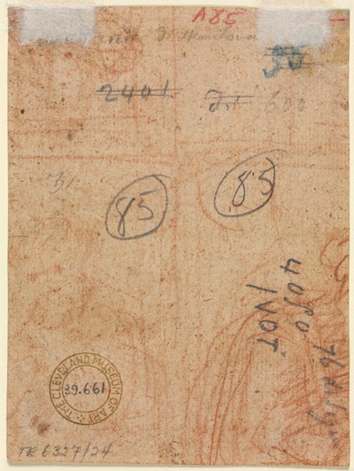 Fragment of Two Figures (verso) by Unknown artist