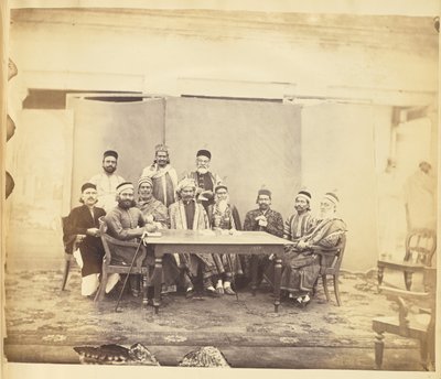 Group Portrait of Men, India by Unknown artist