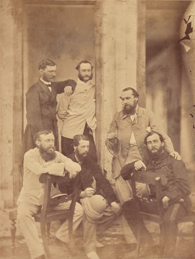 Group Portrait of Military Officers, India by Unknown artist