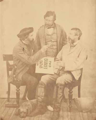 Group Portrait of Three Men, India by Unknown artist