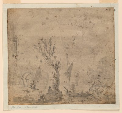 Harbor Scene by Unknown artist