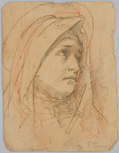 Head of the Virgin by Unknown artist