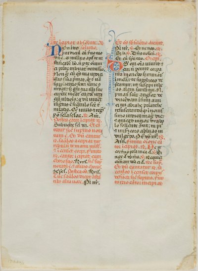 Illuminated Manuscript Leaf by Unknown artist