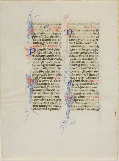 Illuminated Manuscript Leaf by Unknown artist