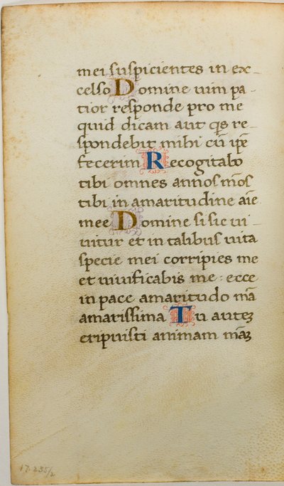 Illuminated Manuscript Leaf by Unknown artist