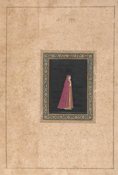 Indian Woman in Red and Gold Dress by Unknown artist