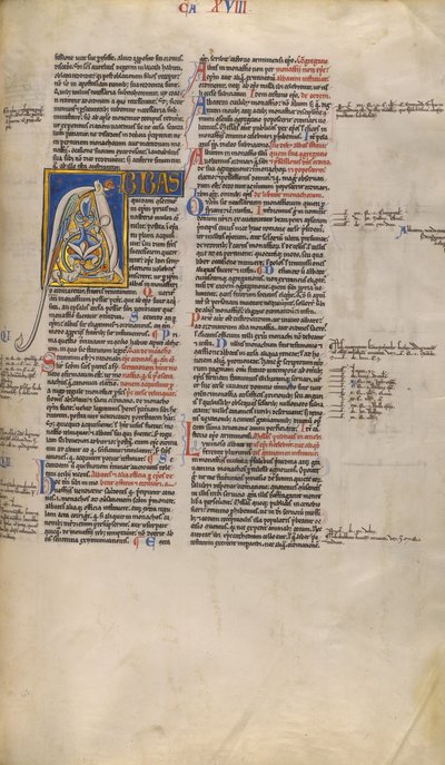 Inhabited Initial A by Unknown artist