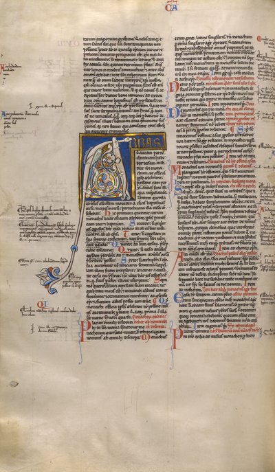 Inhabited Initial A by Unknown artist