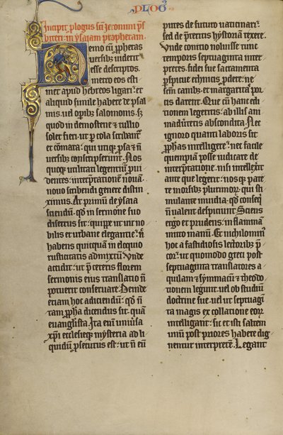 Inhabited Initial N by Unknown artist