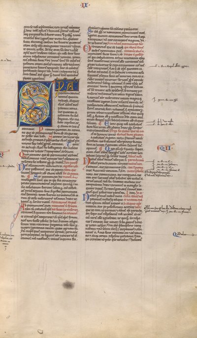 Inhabited Initial S by Unknown artist