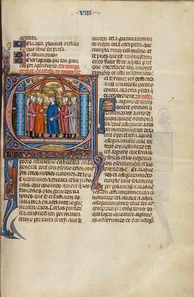 Initial E: A King and Five Men by Unknown artist