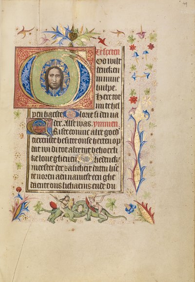 Initial G: The Face of Christ by Unknown artist