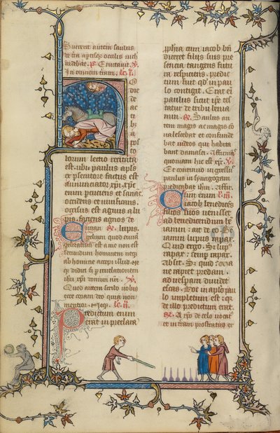 Initial H: The Conversion of Saint Paul by Unknown artist