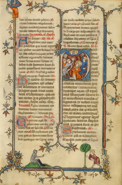 Initial P: The Stoning of Saint Stephen by Unknown artist
