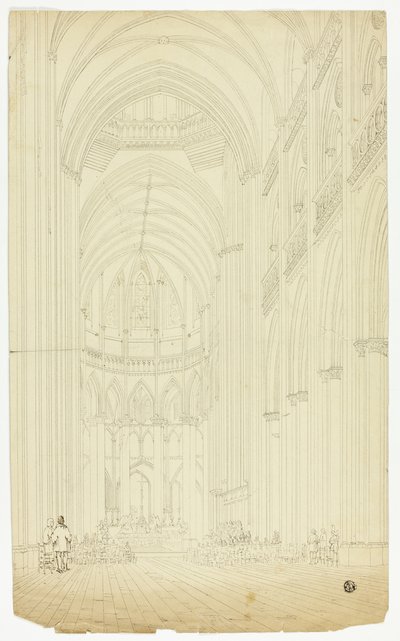 Interior of a Gothic Cathedral by Unknown artist