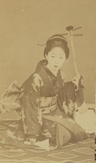 Kneeling Japanese Woman by Unknown artist