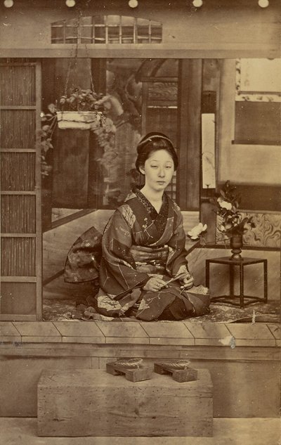 Kneeling Japanese Woman by Unknown artist