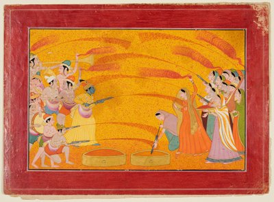 Krishna Celebrates Holi by Unknown artist