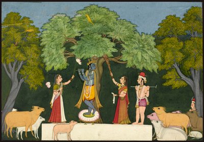 Krishna Entertains His Companions by Unknown artist