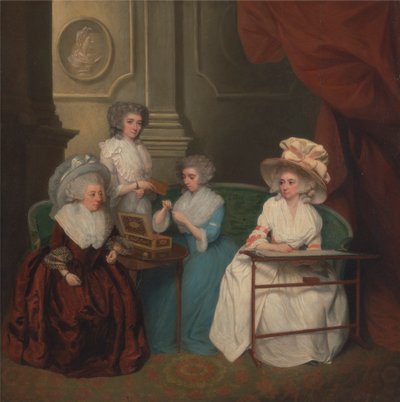 Lady Jane Mathew and Her Daughters by Unknown artist