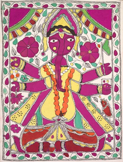 Large, Multi-Armed Figure Facing Out by Unknown artist