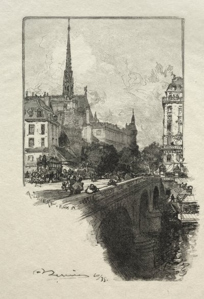 St. Michel Bridge by Unknown artist