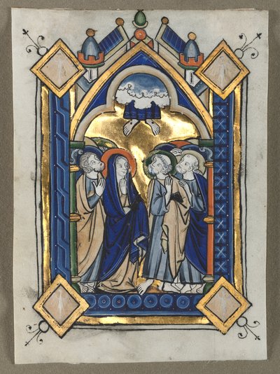 Leaf Excised from a Psalter: The Ascension by Unknown artist