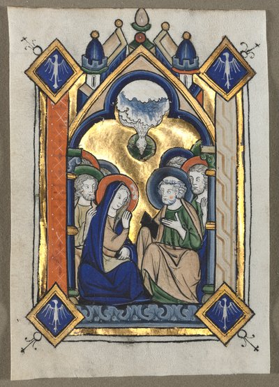 Leaf Excised from a Psalter: The Pentecost by Unknown artist