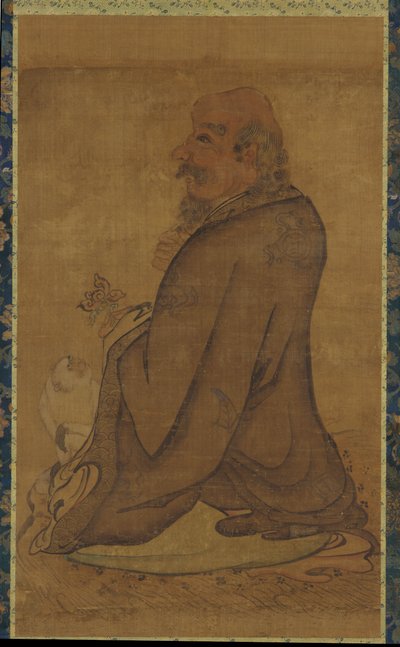 Luohan with a White Monkey by Unknown artist