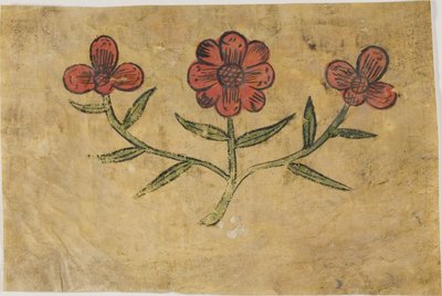Manuscript Cutting with Flowers by Unknown artist
