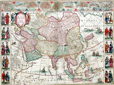 Map of Asia from the Bleau Atlas by Unknown artist
