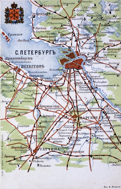Map of Saint Petersburg by Unknown artist