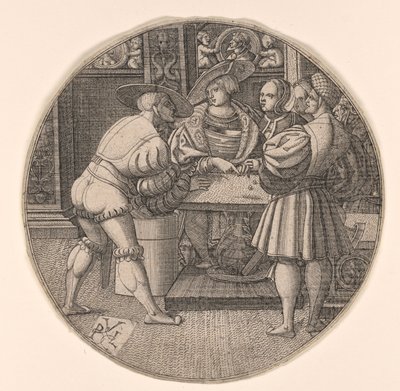 Men Playing a Game of Dice by Unknown artist