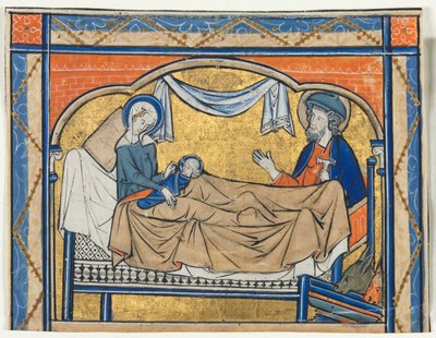 Miniature Excised from a Psalter: The Nativity by Unknown artist