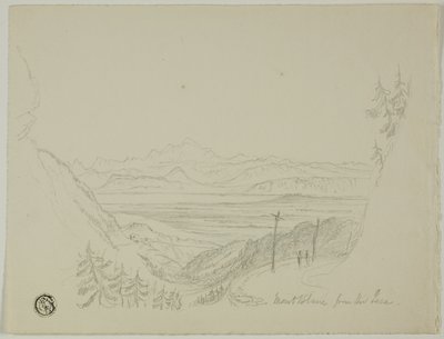 Mont Blanc from the Jura by Unknown artist