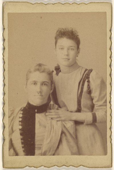 Mother Seated, Daughter Standing by Unknown artist
