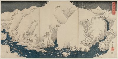 Mountain and River on the Kiso Road by Unknown artist