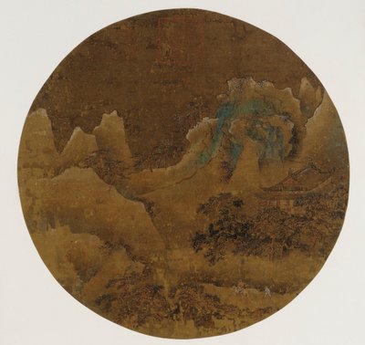Mountain Landscape: Crags, Temple and Pines by Unknown artist